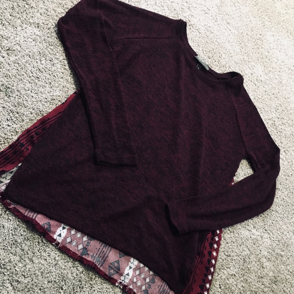 Burgundy Long Sleeve Shirt!! ✨